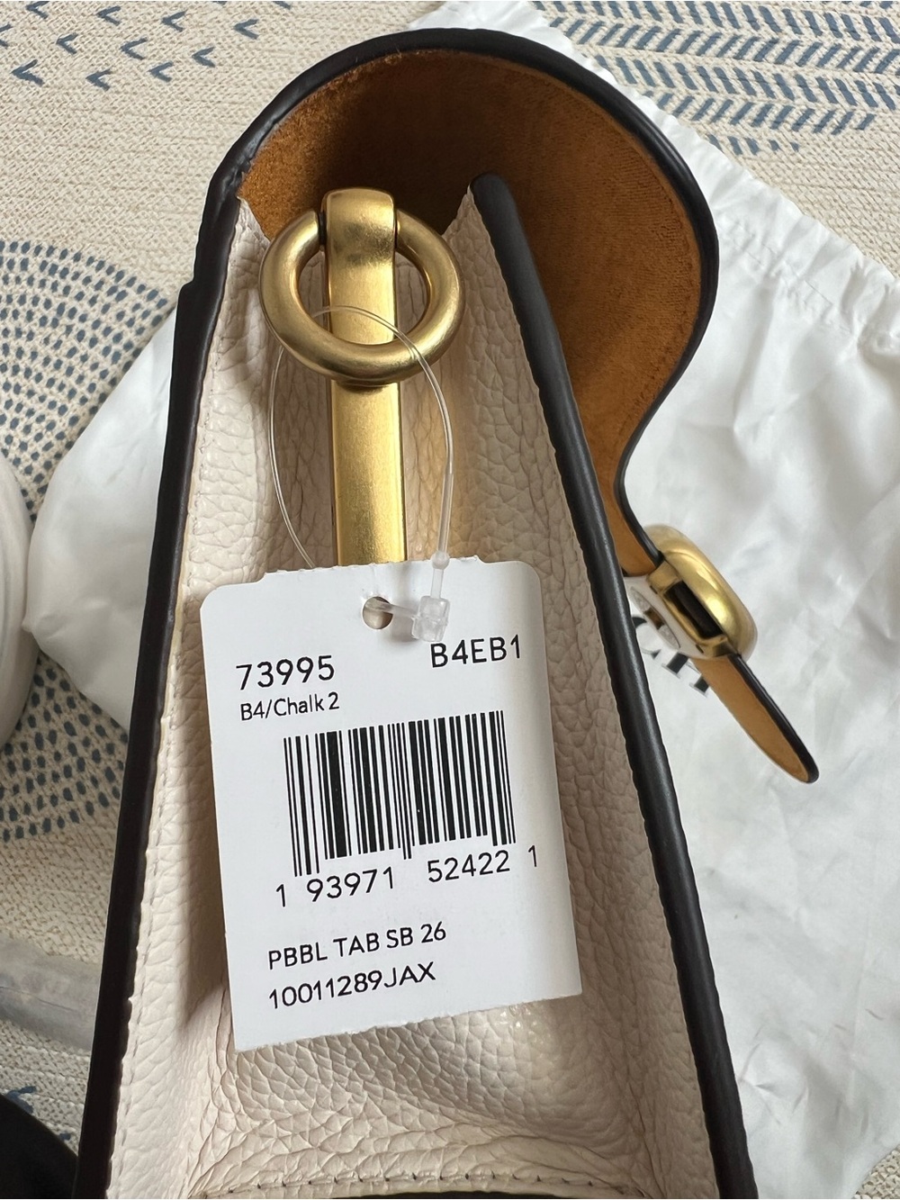 NWT COACH Leather TABBY 26 SHOULDER BAG IN CHALK - Picture 11 of 13